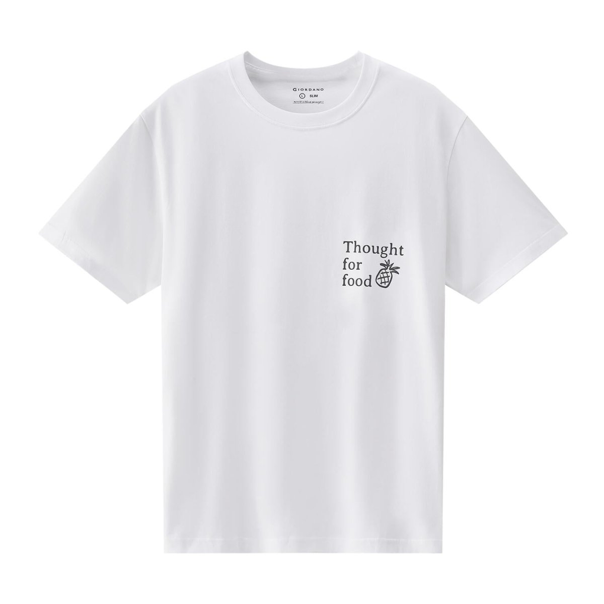 Men's Slim Fit Print Tee - Cotton Jersey, Crew Neck, Short Sleeve - Giordano