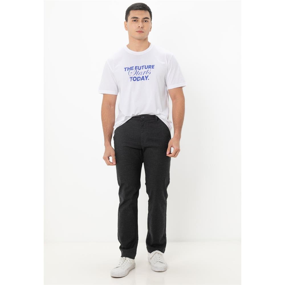 Men's Slim Fit Print Tee - Cotton Jersey, Crew Neck, Short Sleeve - Giordano