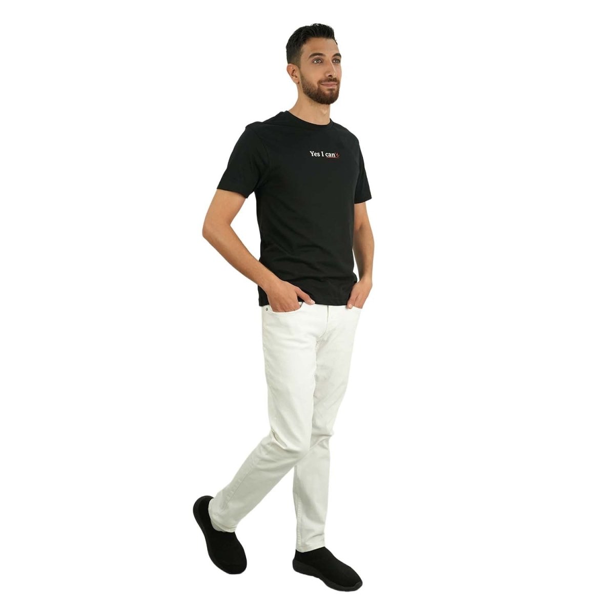 Men's Slim Fit Print Tee - Cotton Jersey, Crew Neck, Short Sleeve - Giordano
