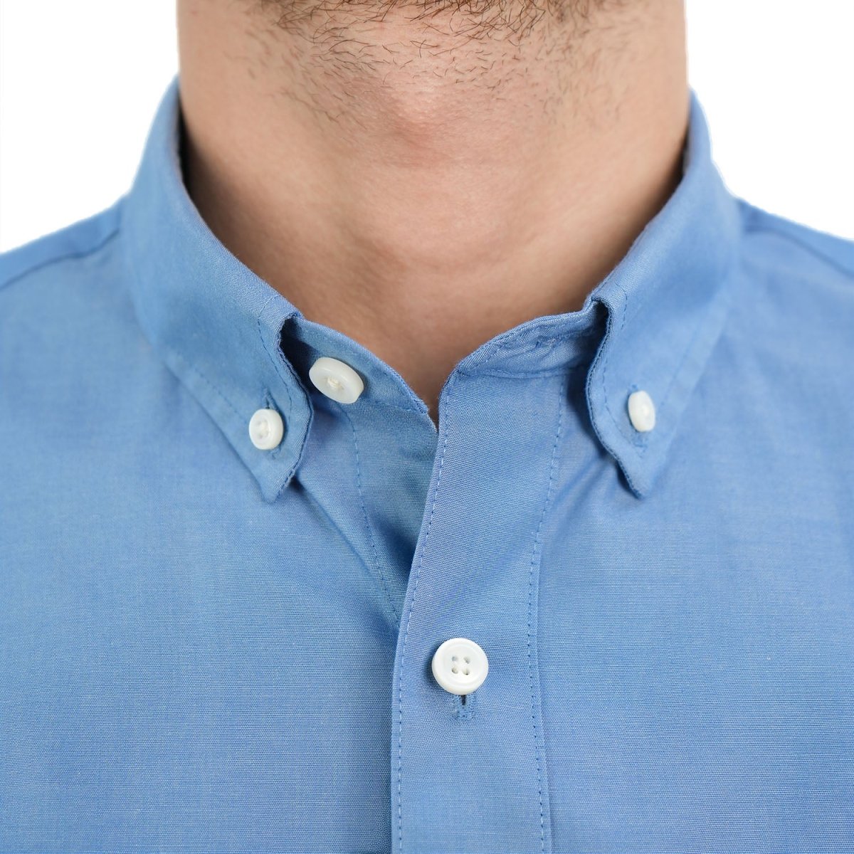 Men's Slim Fit Shirt: 100% Cotton Poplin, Long Sleeve - Giordano