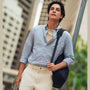 Men's Slim Fit Shirt: 100% Cotton Poplin, Long Sleeve S - Shop Giordano