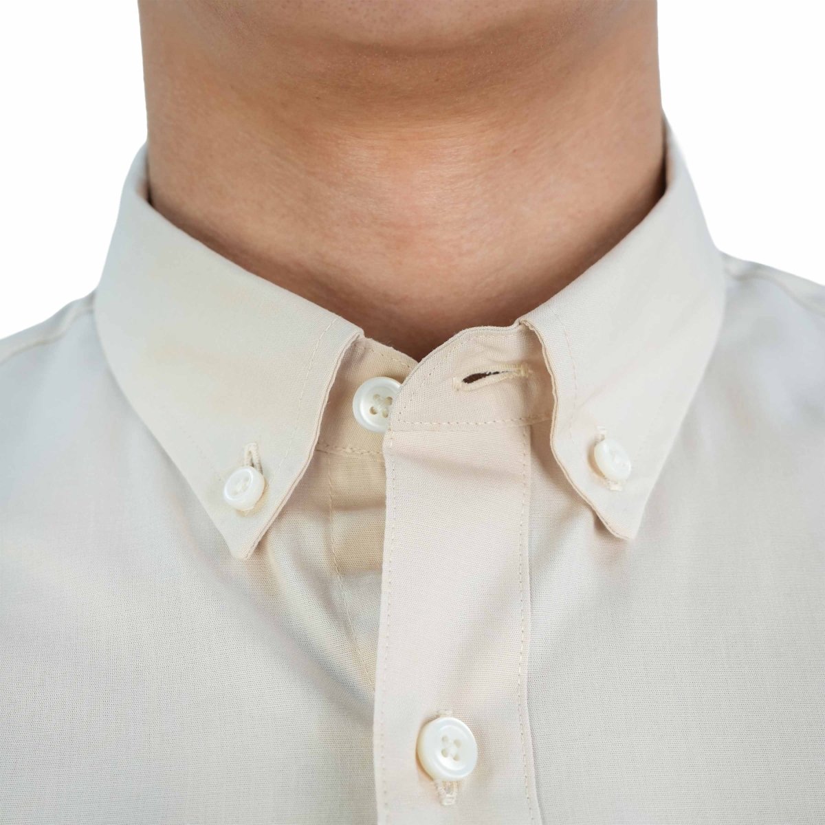 Men's Slim Fit Shirt: 100% Cotton Poplin, Long Sleeve - Giordano
