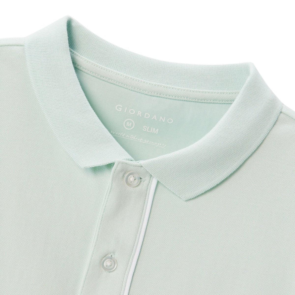 Men's Slim Fit Solid Pique Polo - Giordano