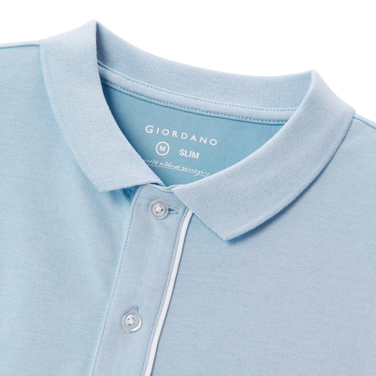 Men's Slim Fit Solid Pique Polo - Giordano