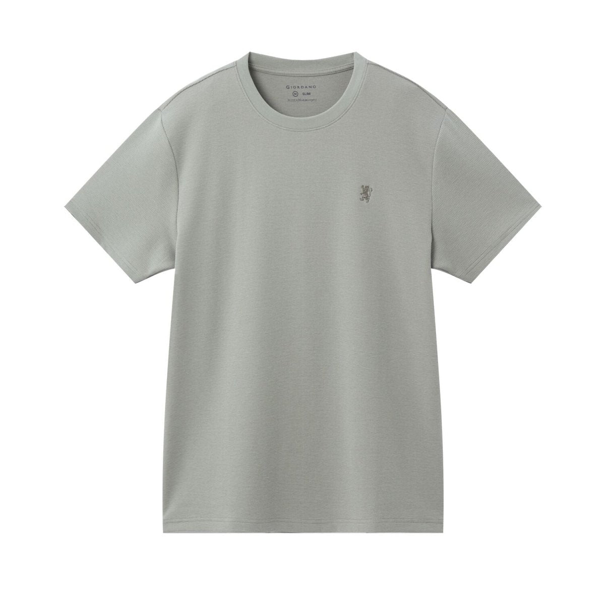 Men’S Slim Fit Waffle Knit Crew Neck Tee - Giordano
