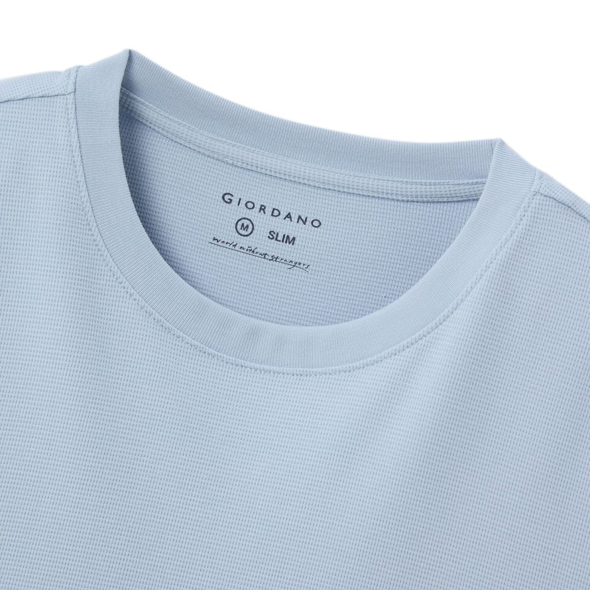 Men’S Slim Fit Waffle Knit Crew Neck Tee - Giordano