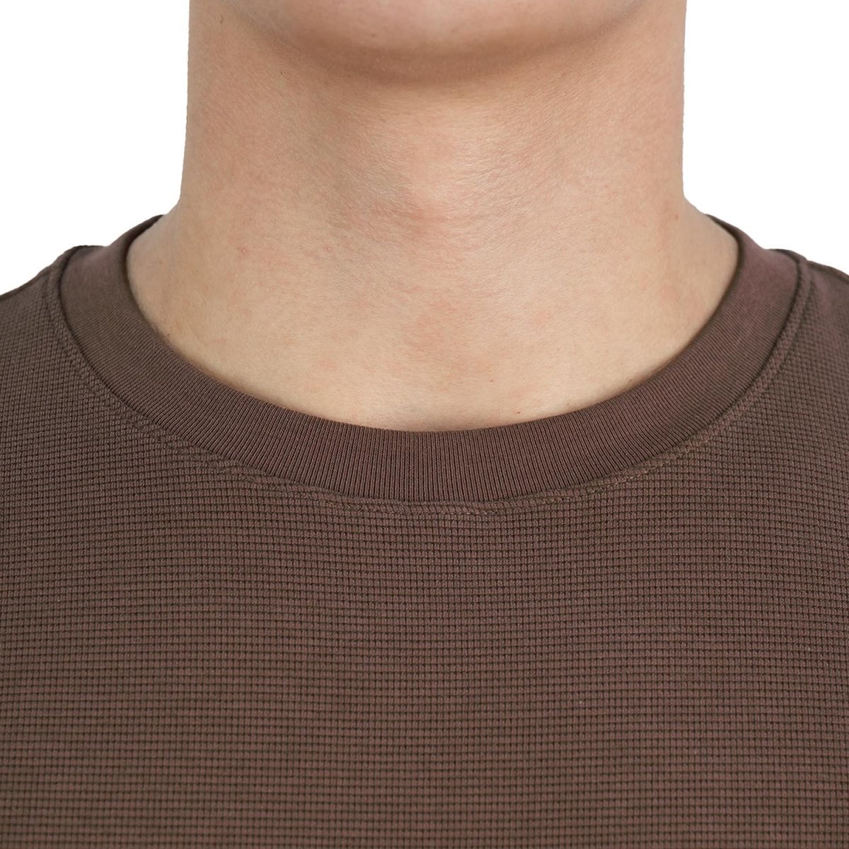 Men’S Slim Fit Waffle Knit Crew Neck Tee - Giordano