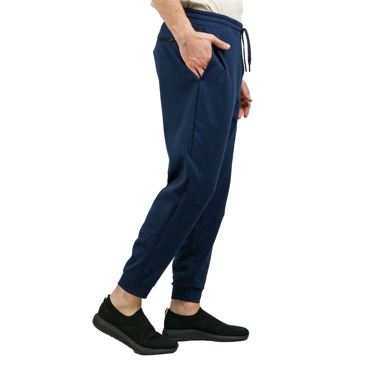 Men's Slim Tapered Fit Jogger Pants Blue Giordano UAE