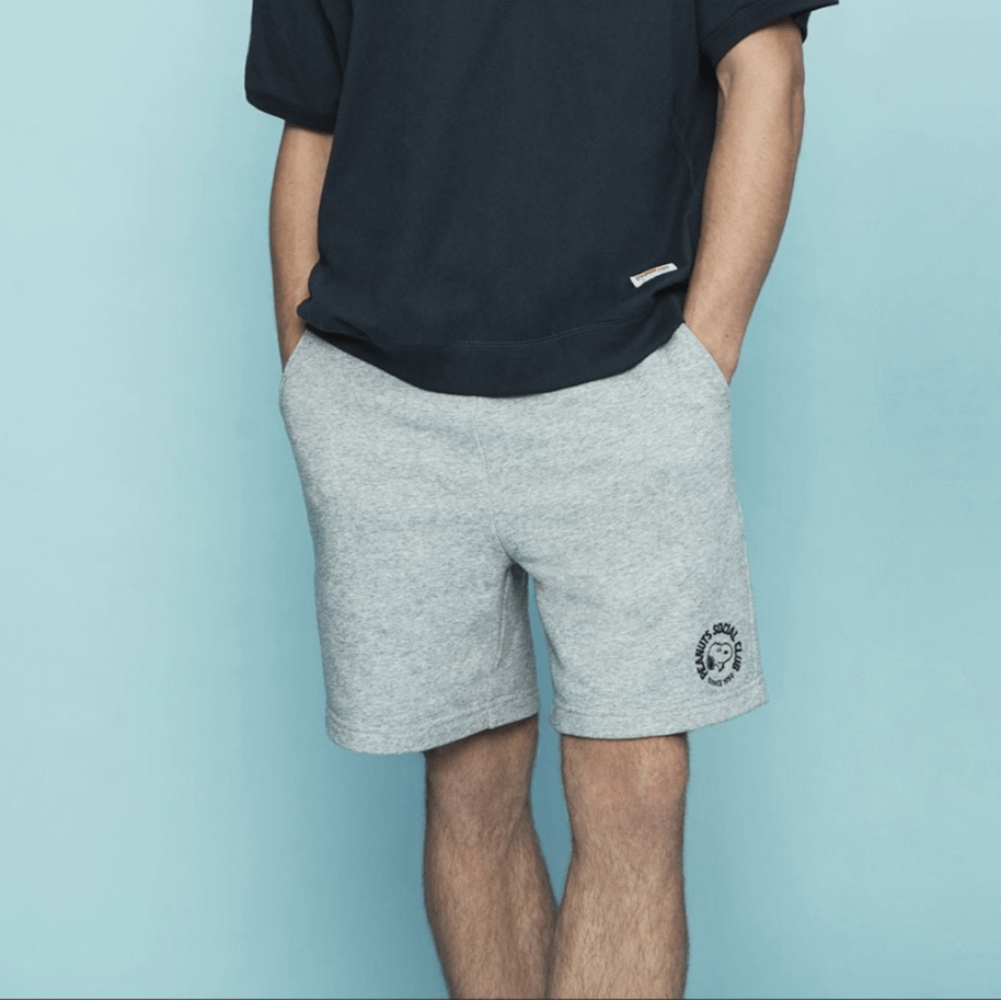 Men's Snoopy Peanuts French Terry Shorts: Relaxed Fit, Ultimate Comfort - Giordano
