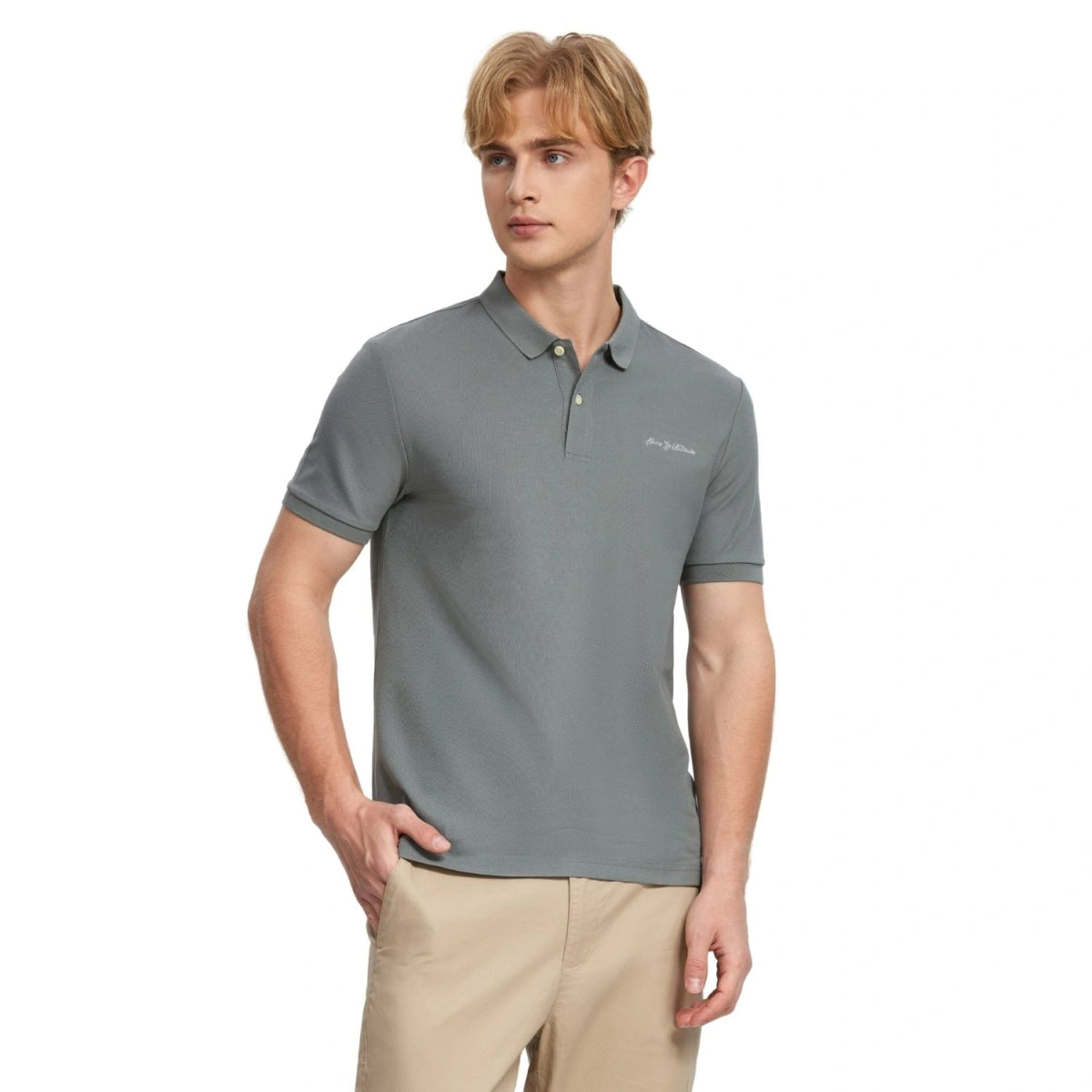 Men's Solid Cool Jade Polo S - Shop Giordano
