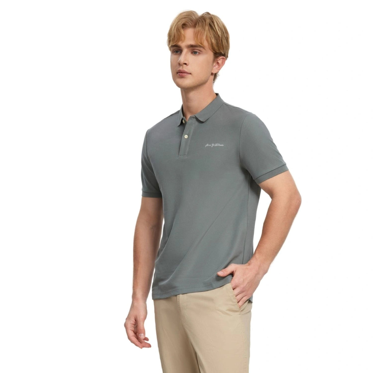 Men's Solid Cool Jade Polo - Giordano