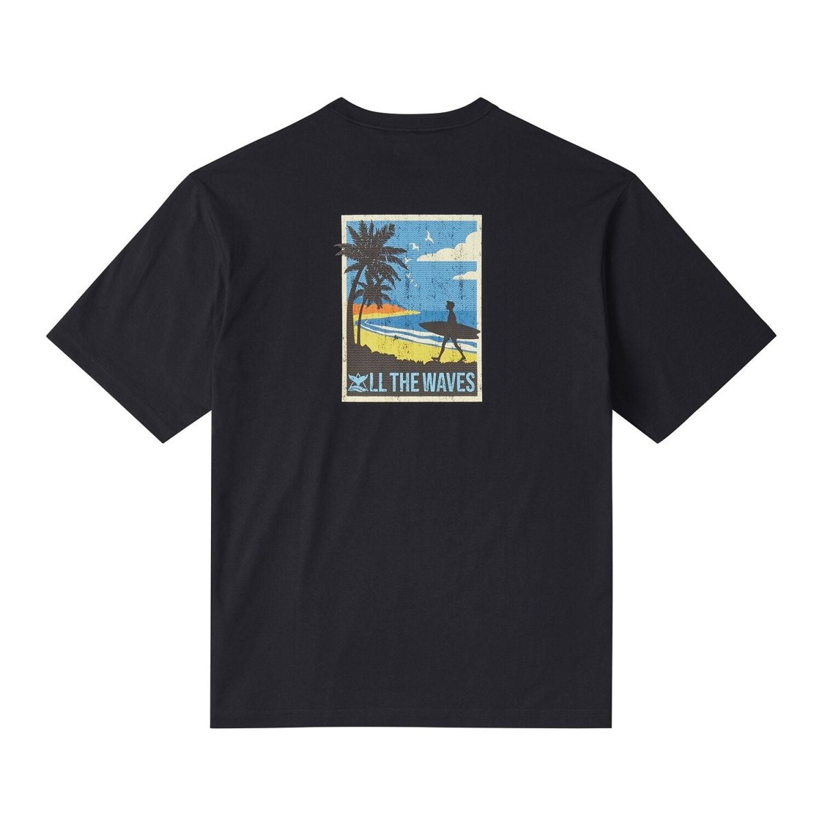 Men's Wave Print Jersey Print Tee - Giordano