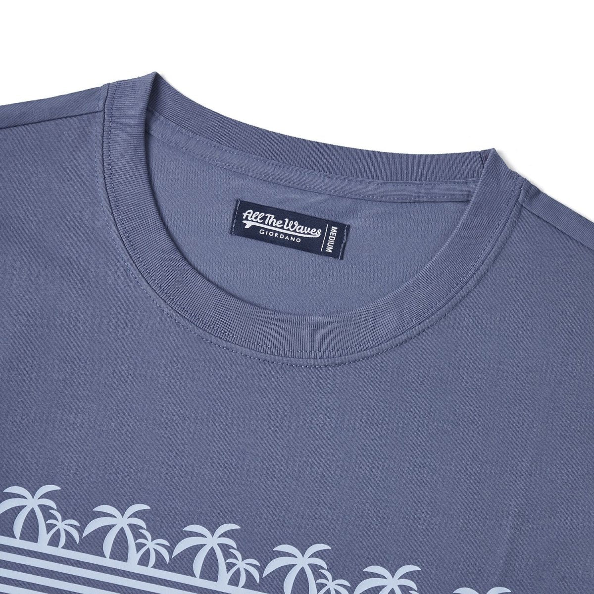 Men's Wave Print Jersey Print Tee - Giordano