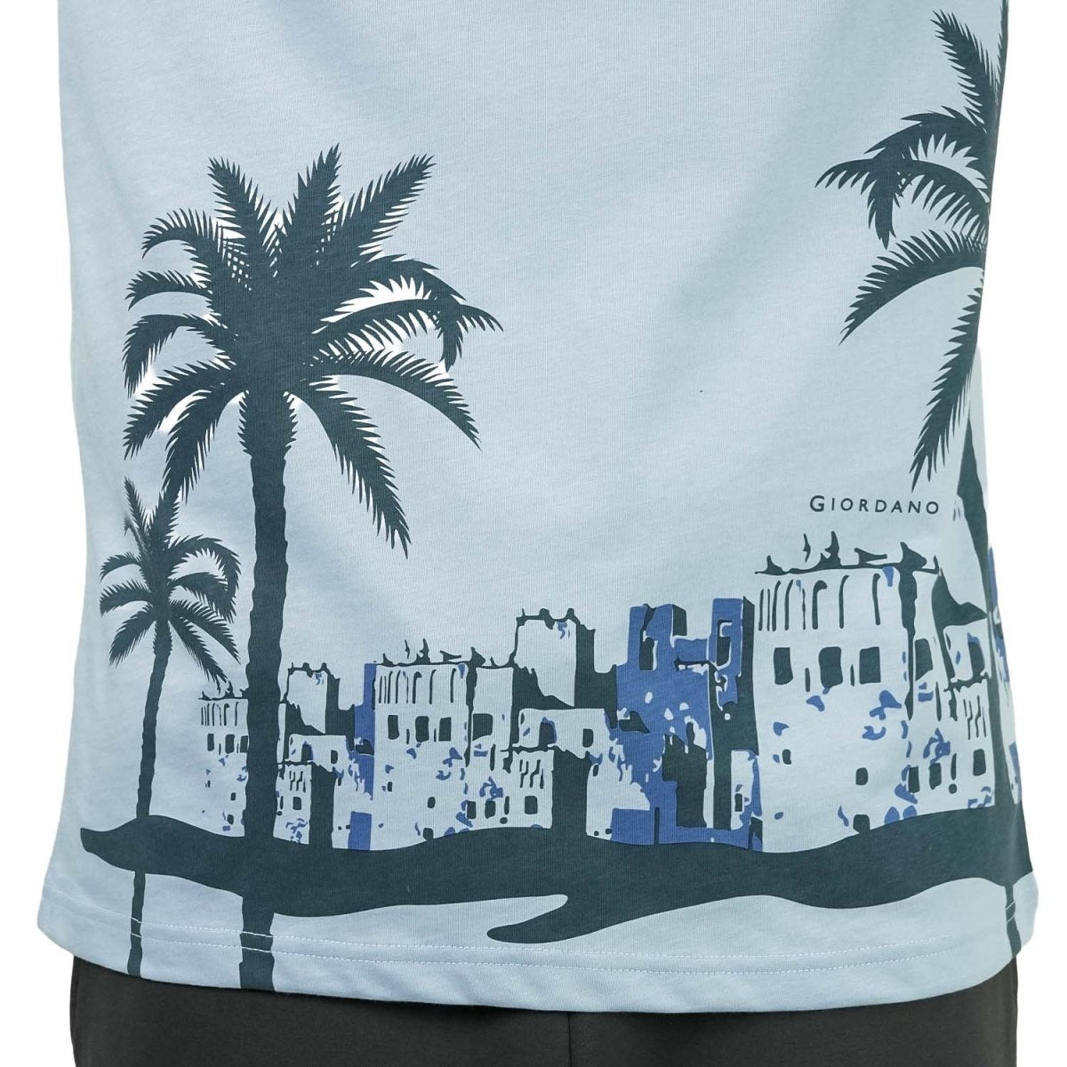 Men's World Without Strangers Print Tee - Slim Fit, Crew Neck, Cotton S - Shop Giordano