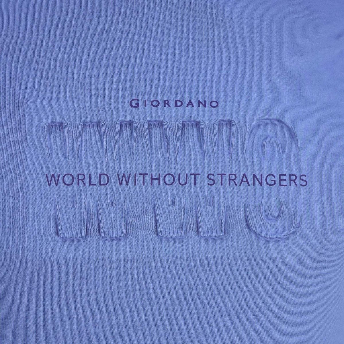 Men's World Without Strangers Print Tee - Slim Fit, Crew Neck, Cotton - Giordano