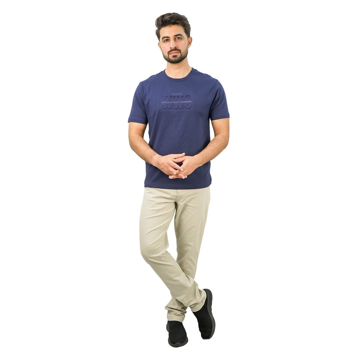 Men's World Without Strangers Print Tee - Slim Fit, Crew Neck, Cotton - Giordano