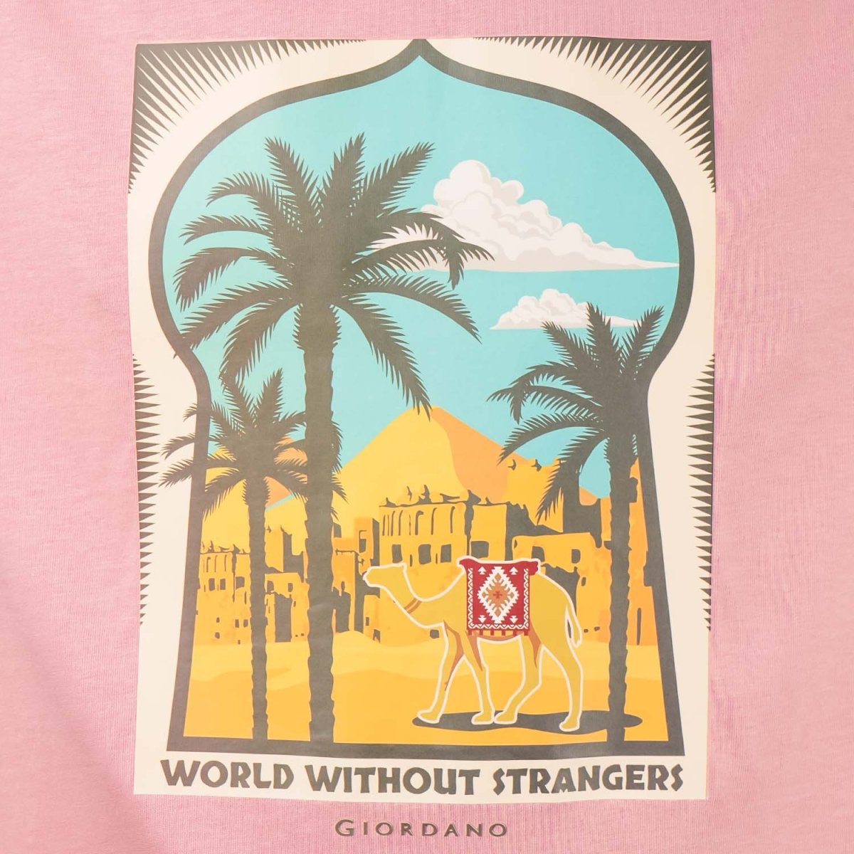 Men's World Without Strangers Print Tee - Slim Fit, Crew Neck, Cotton - Giordano
