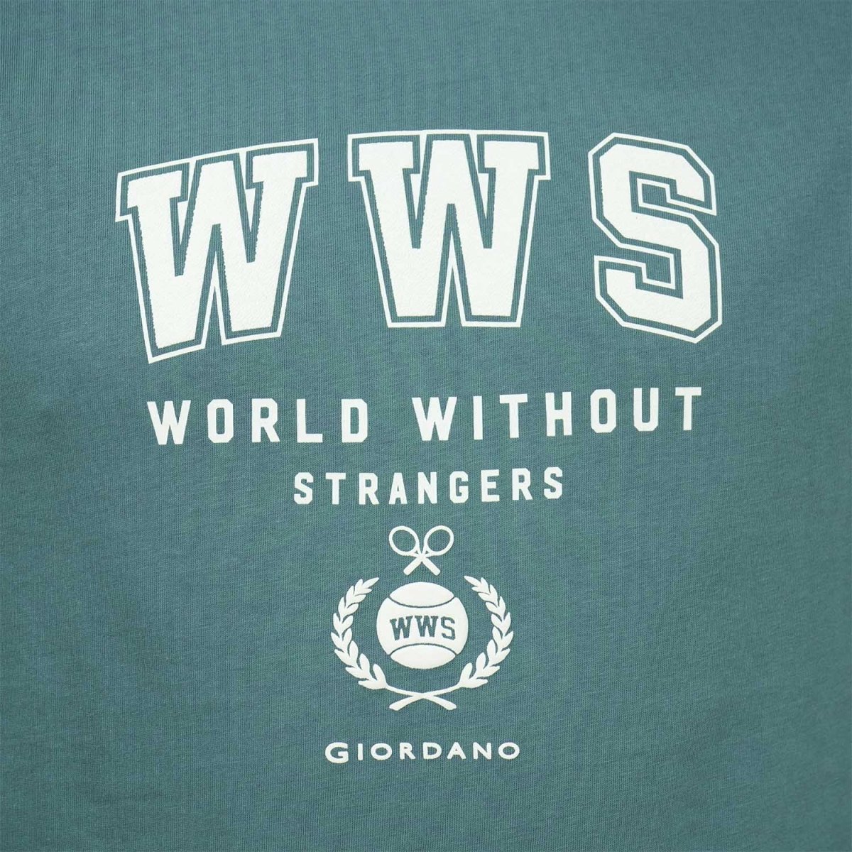 Men's World Without Strangers Print Tee - Slim Fit, Crew Neck, Cotton - Giordano