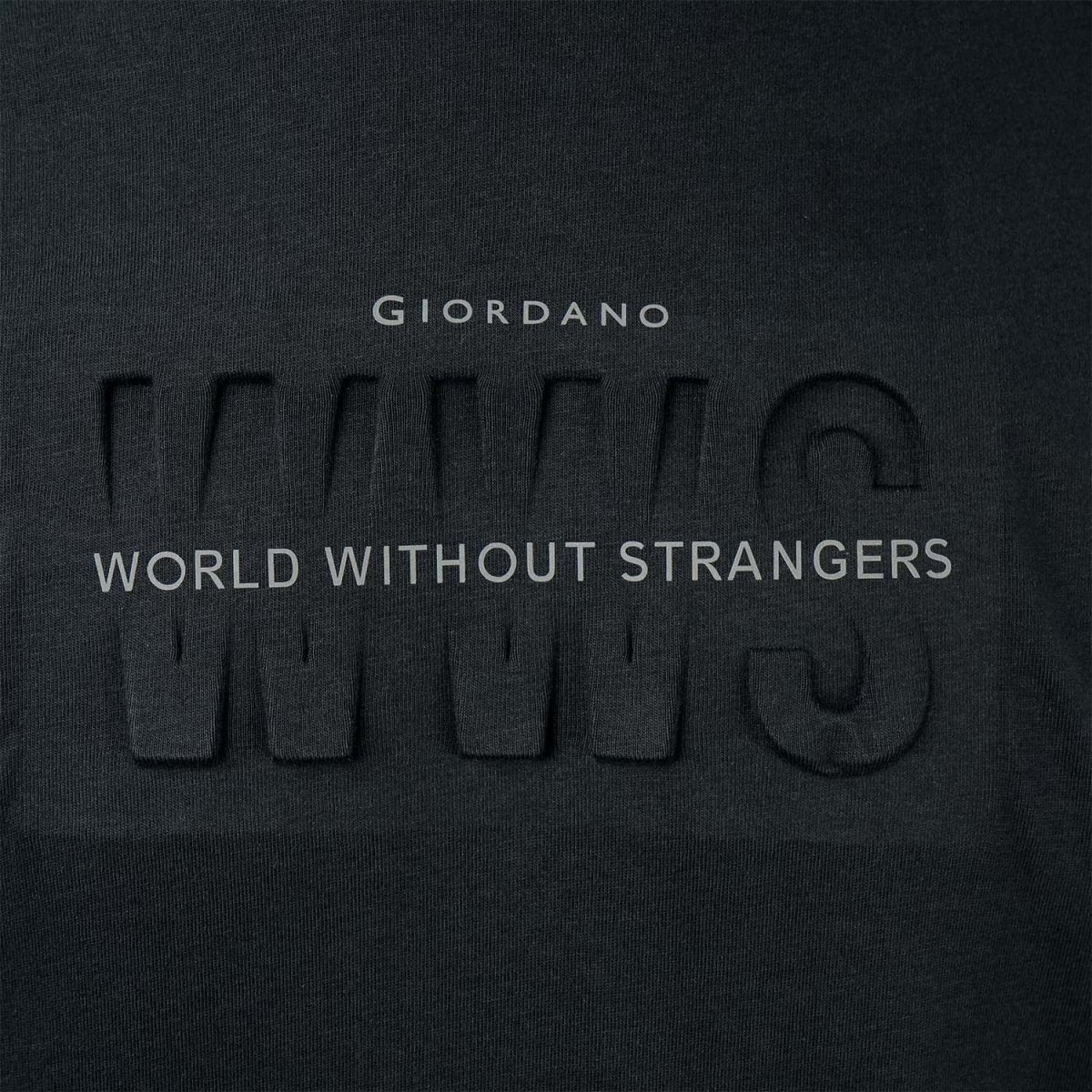 Men's World Without Strangers Print Tee - Slim Fit, Crew Neck, Cotton - Giordano