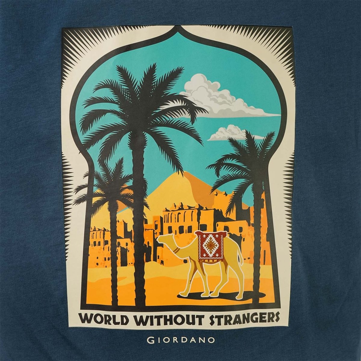 Men's World Without Strangers Print Tee - Slim Fit, Crew Neck, Cotton - Giordano