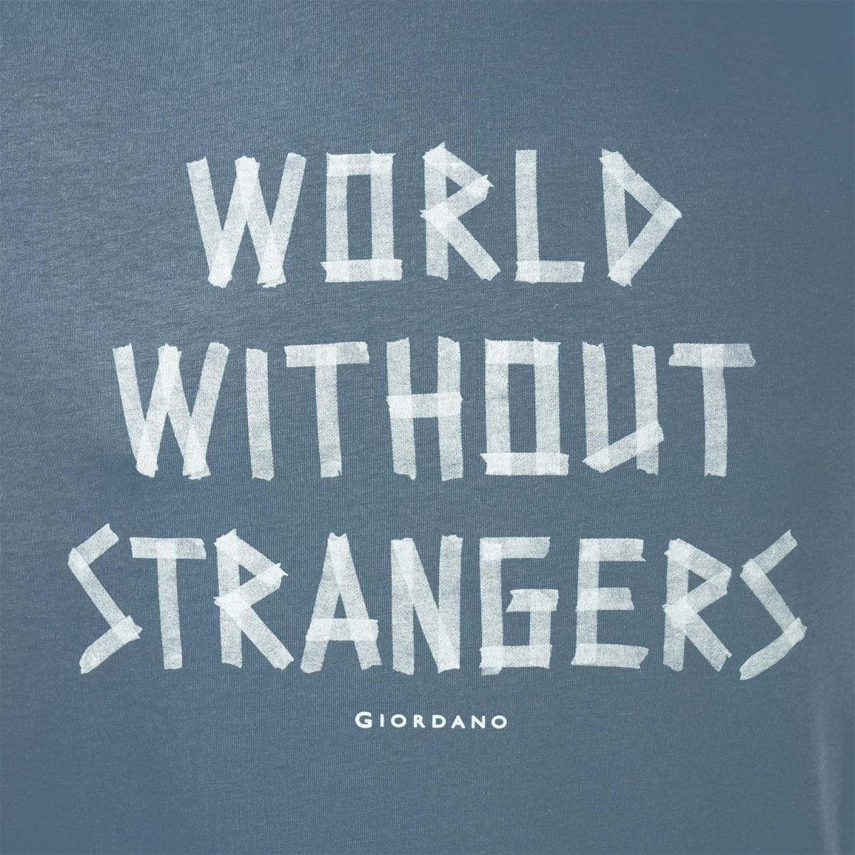 Men's World Without Strangers Print Tee - Slim Fit, Crew Neck, Cotton - Giordano