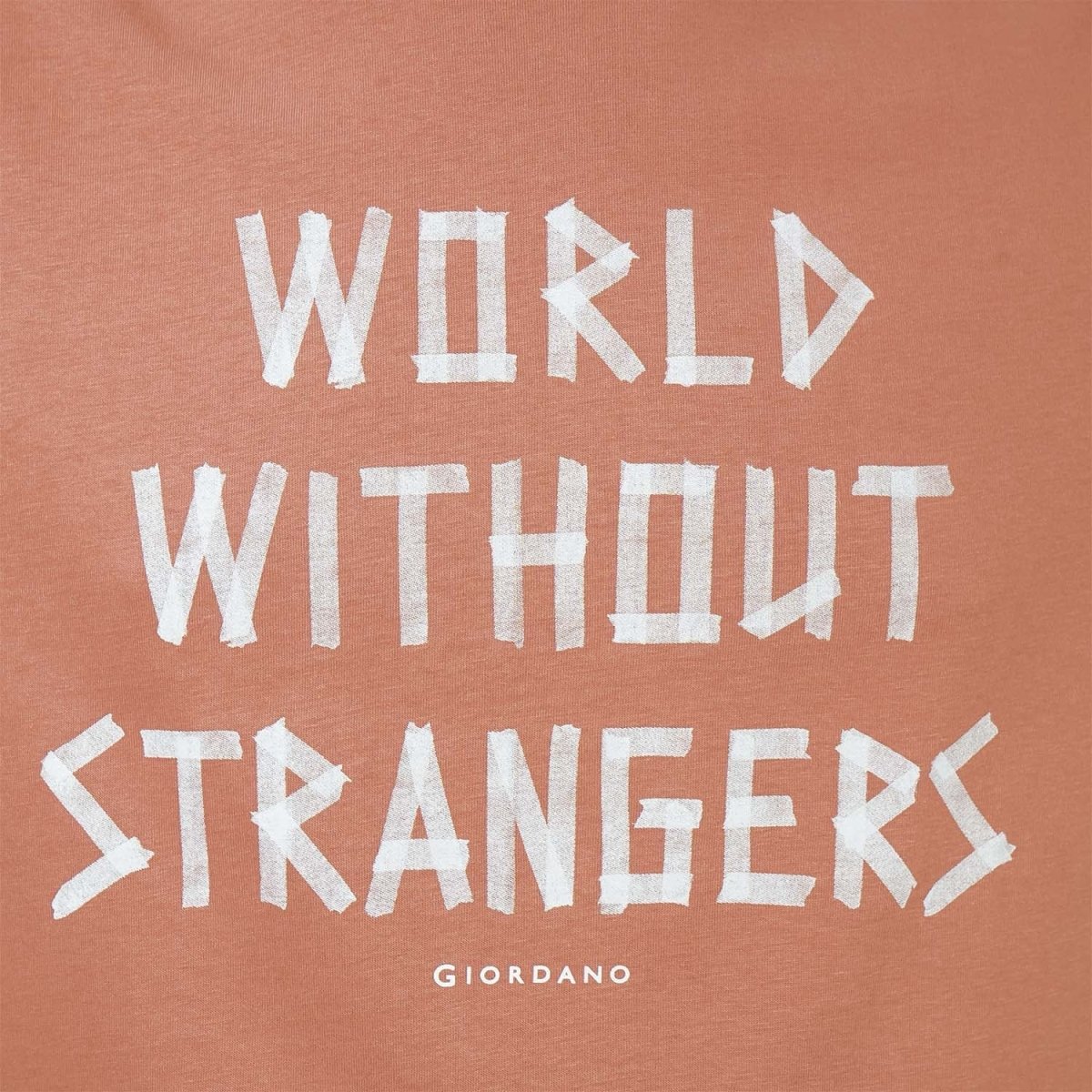 Men's World Without Strangers Print Tee - Slim Fit, Crew Neck, Cotton - Giordano