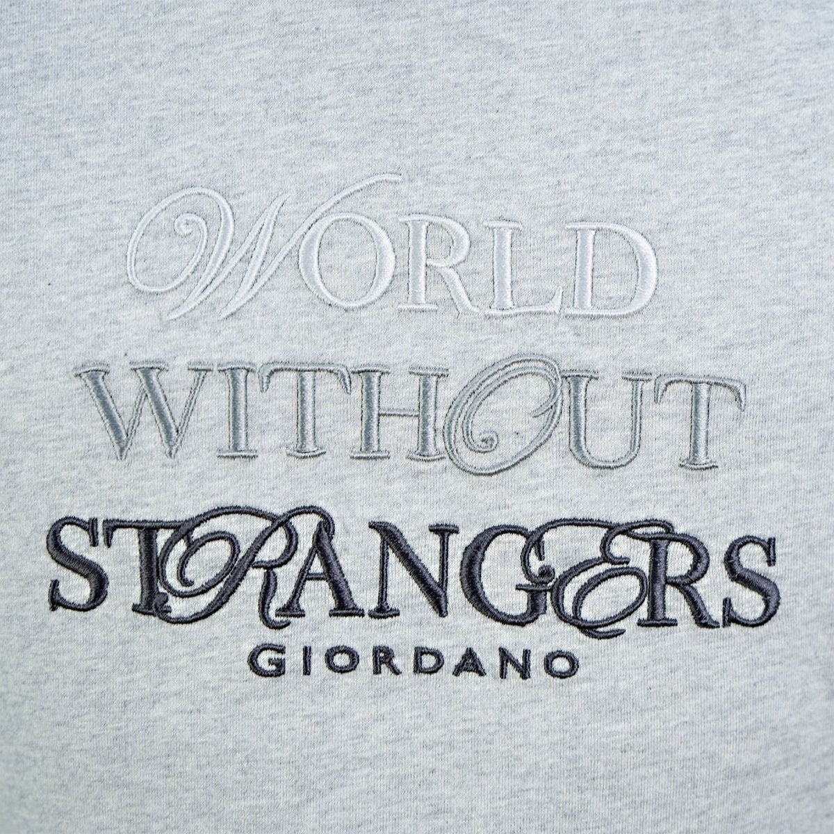 Men's World Without Strangers Print Tee - Slim Fit, Crew Neck, Cotton S - Shop Giordano