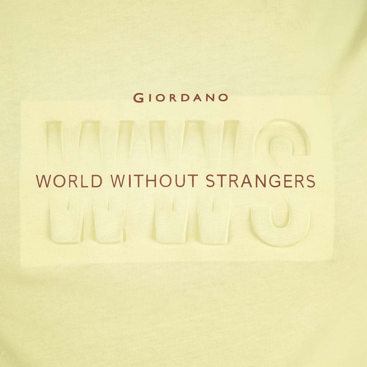 Men's World Without Strangers Print Tee - Slim Fit, Crew Neck, Cotton - Giordano