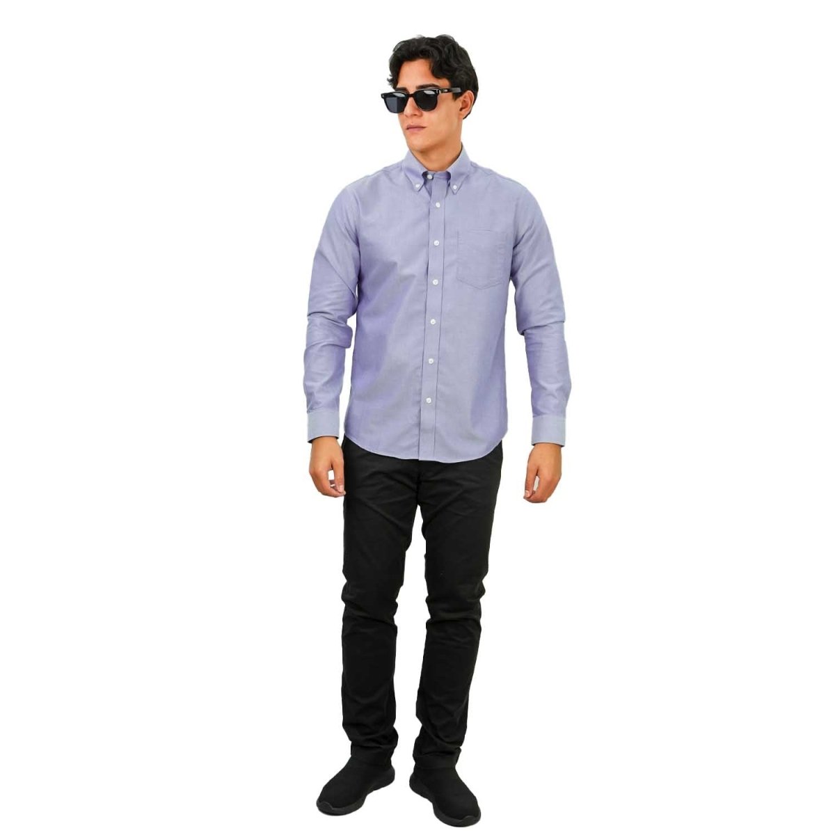 Men's Wrinkle - Free Cotton Oxford Long Sleeve Shirt - Giordano