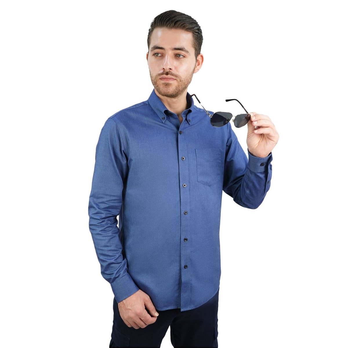 Men's Wrinkle - Free Cotton Oxford Long Sleeve Shirt - Giordano
