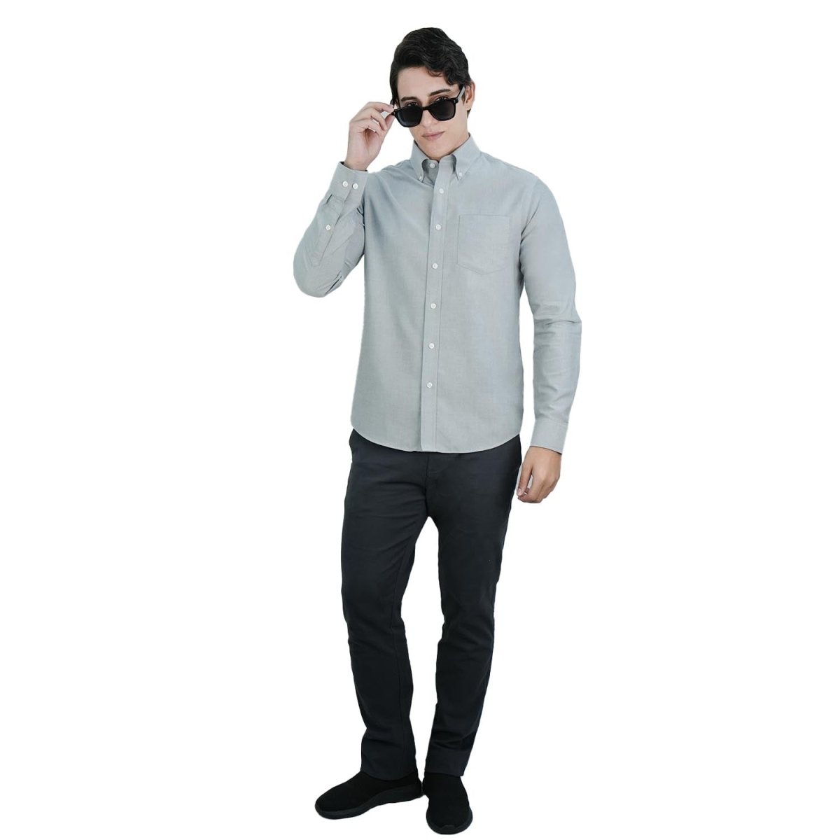 Men's Wrinkle - Free Cotton Oxford Long Sleeve Shirt - Giordano