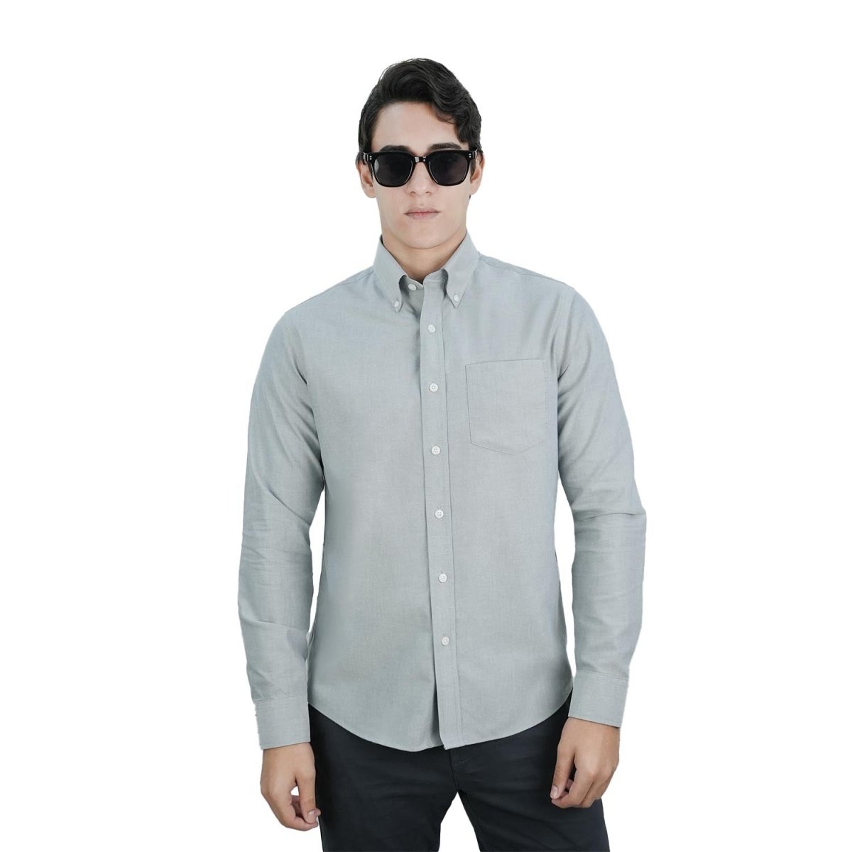 Men's Wrinkle - Free Cotton Oxford Long Sleeve Shirt - Giordano
