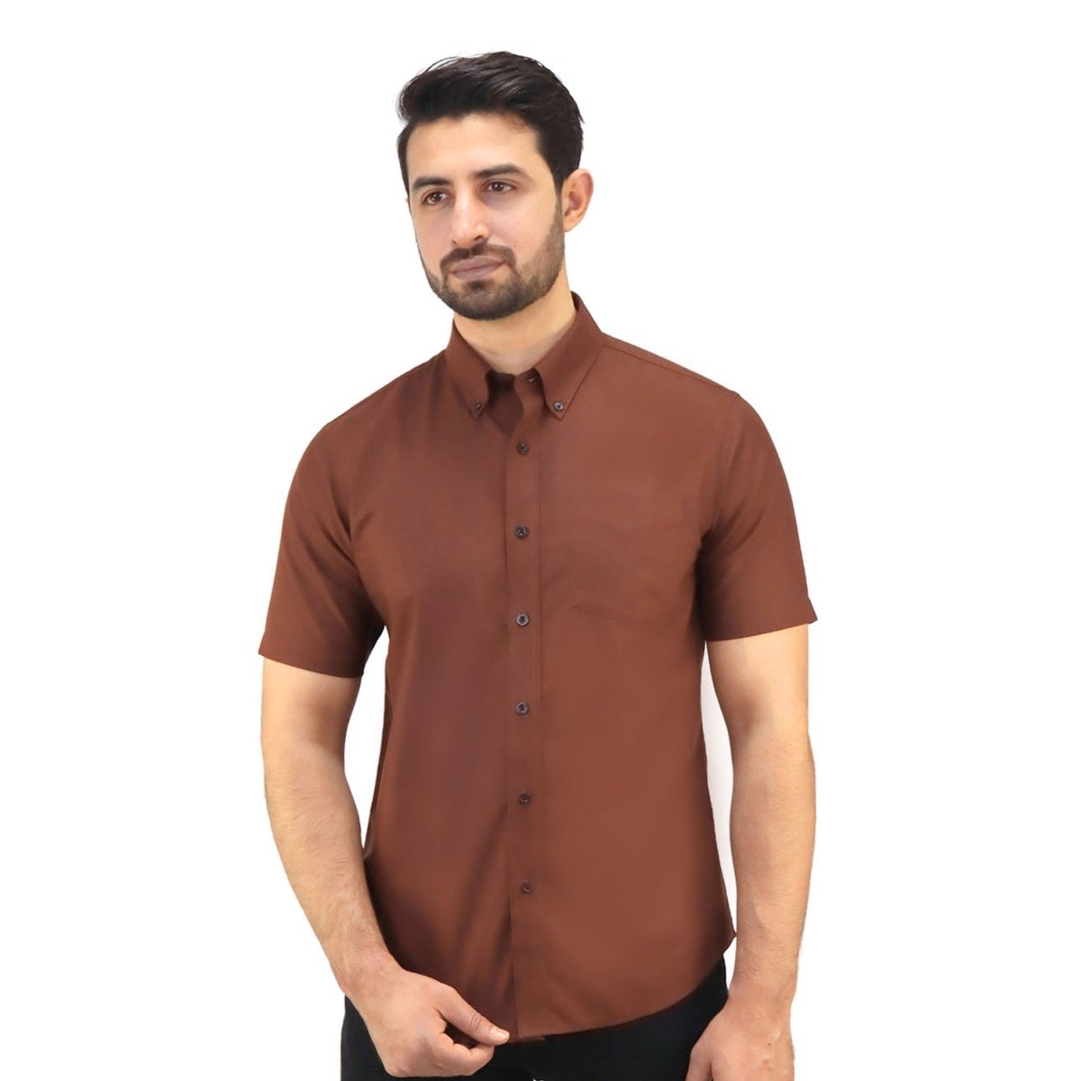Men's Wrinkle Free Cotton Oxford Short Sleeve Shirt - Giordano