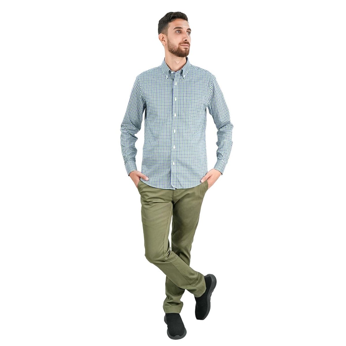 Men's Wrinkle - Free Long Sleeve Cotton Oxford Shirt - Giordano