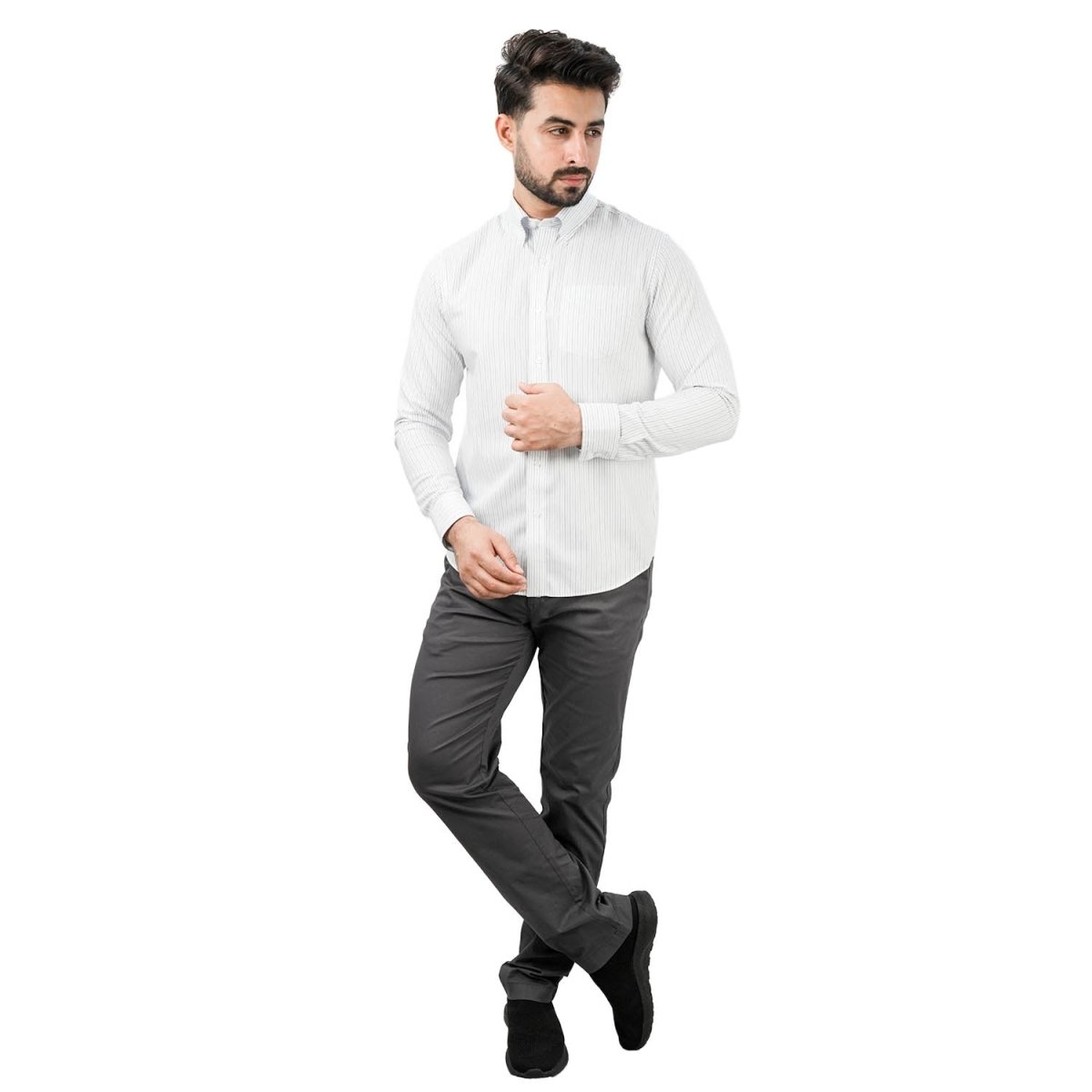 Men's Wrinkle - Free Long Sleeve Cotton Oxford Shirt - Giordano