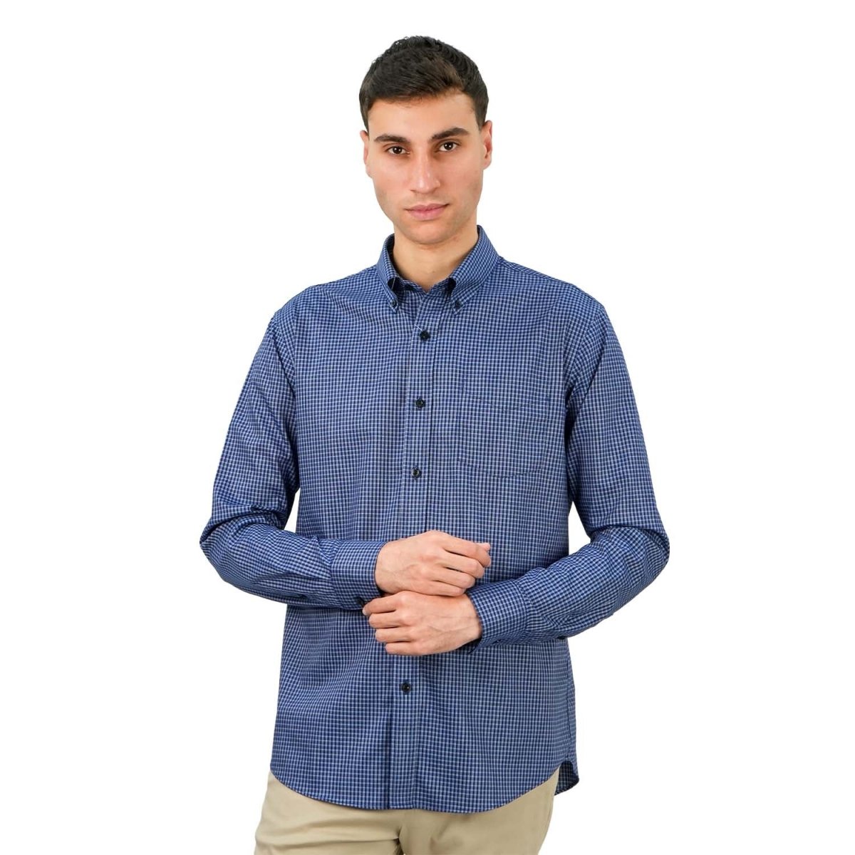 Men's Wrinkle - Free Long Sleeve Cotton Oxford Shirt - Giordano
