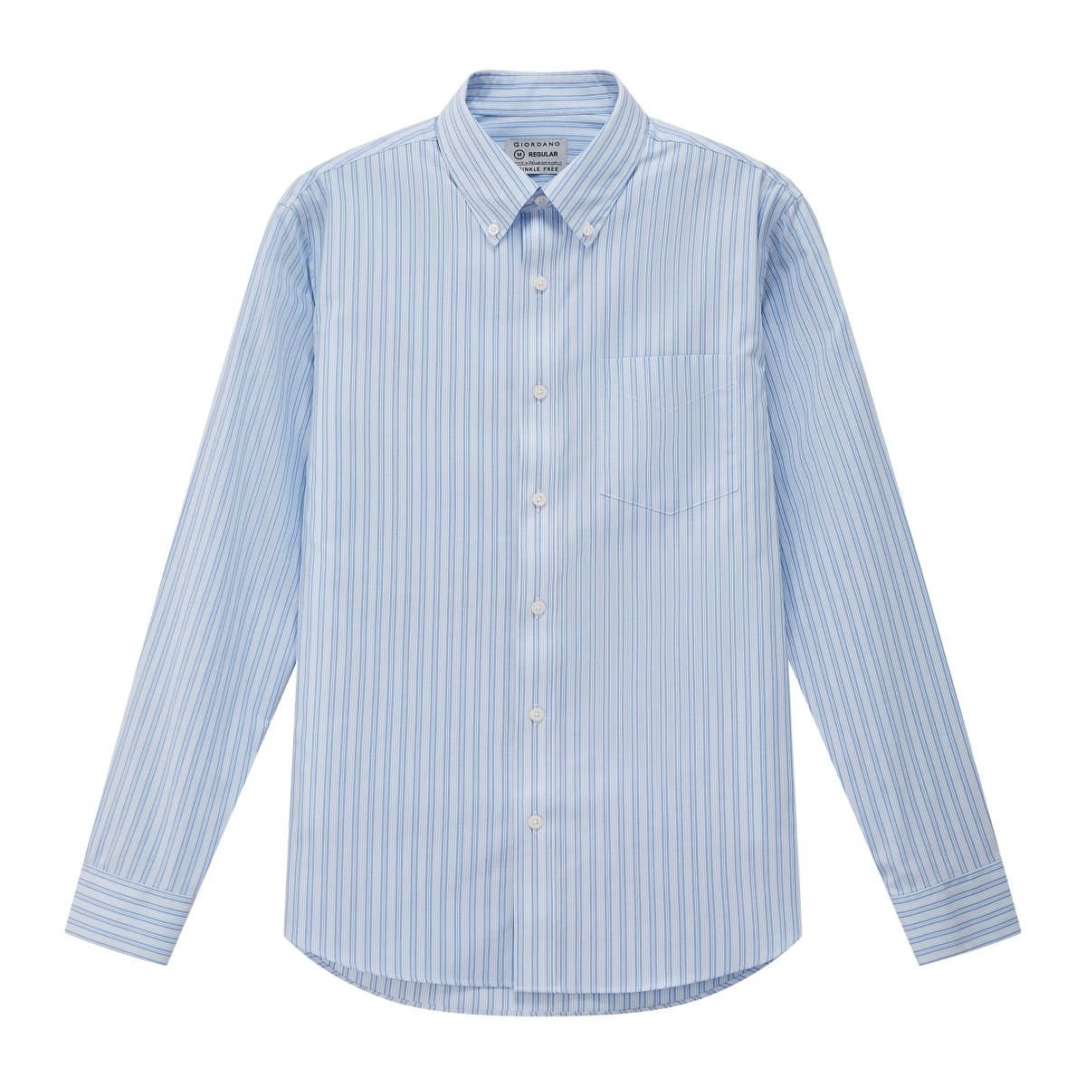 Men's Wrinkle - Free Long Sleeve Cotton Oxford Shirt - Giordano