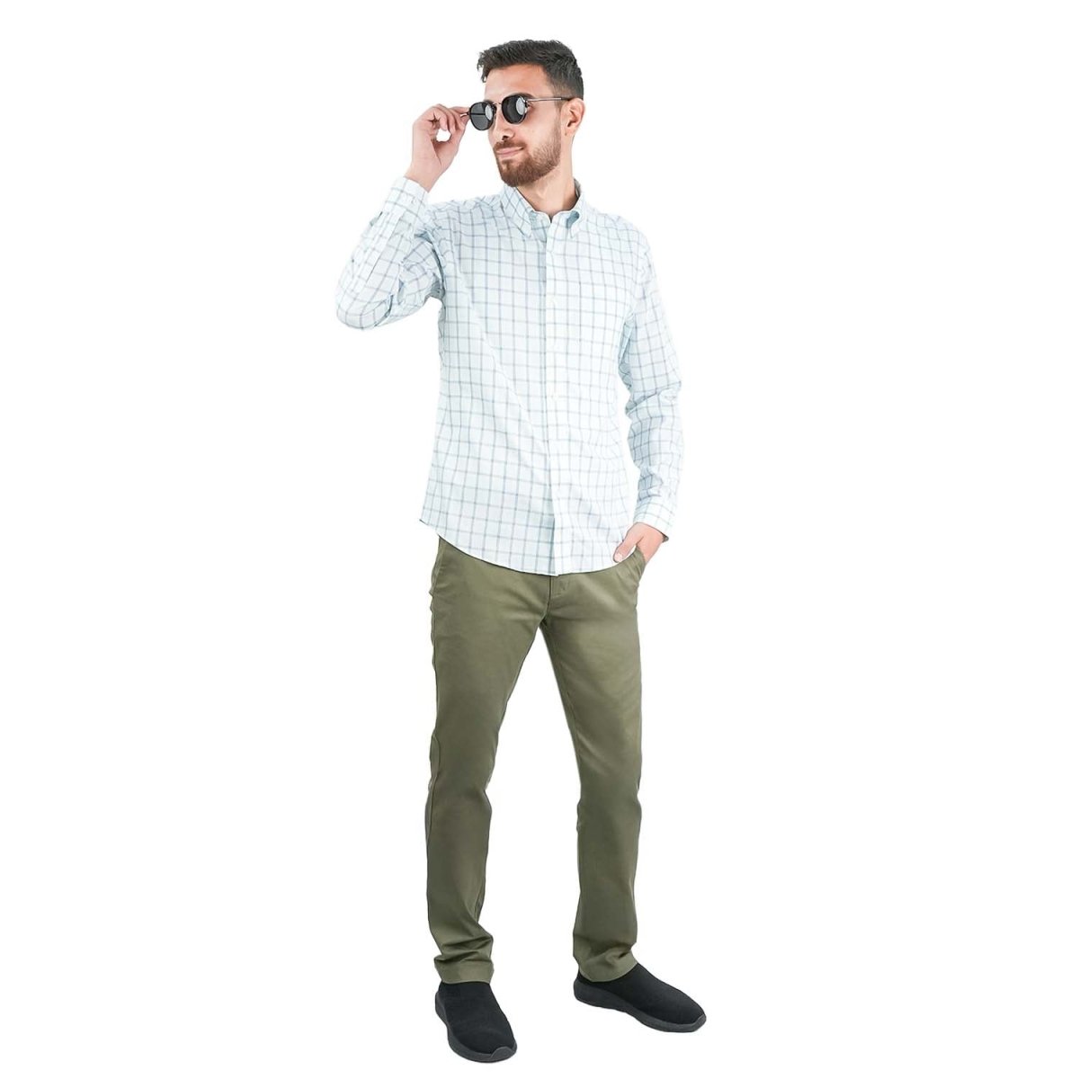 Men's Wrinkle - Free Long Sleeve Cotton Oxford Shirt - Giordano