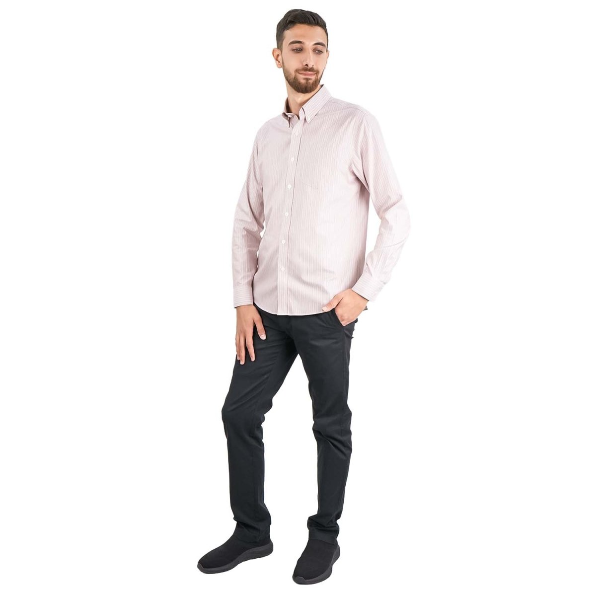 Men's Wrinkle - Free Long Sleeve Cotton Oxford Shirt - Giordano