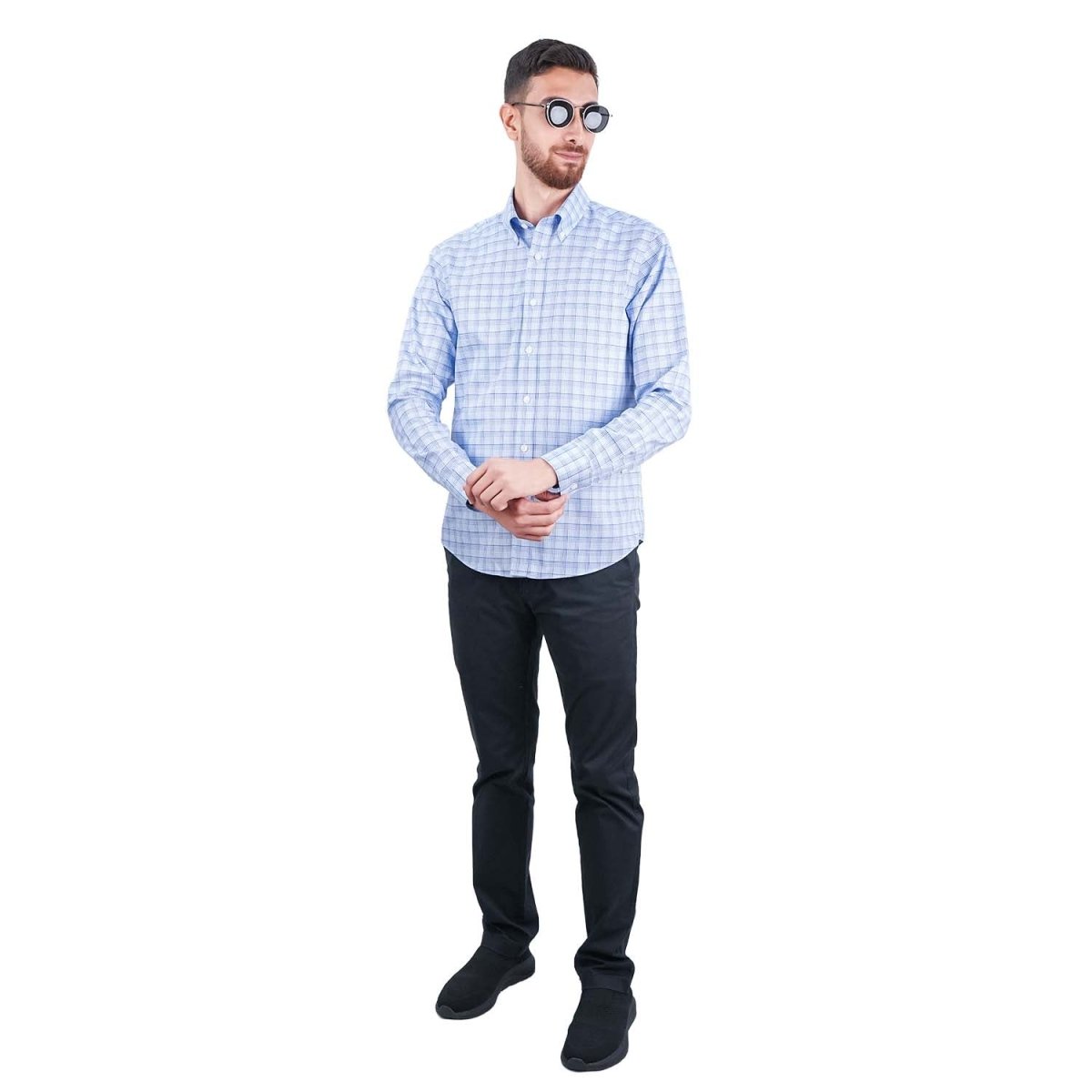 Men's Wrinkle - Free Long Sleeve Cotton Oxford Shirt - Giordano