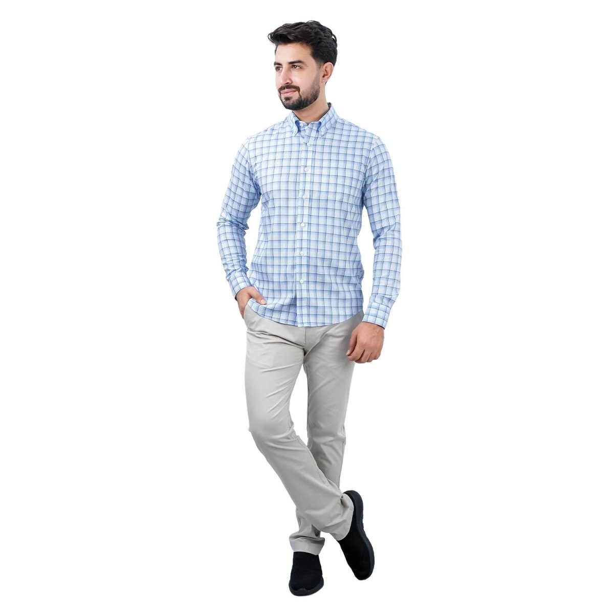 Men's Wrinkle - Free Long Sleeve Cotton Oxford Shirt - Giordano