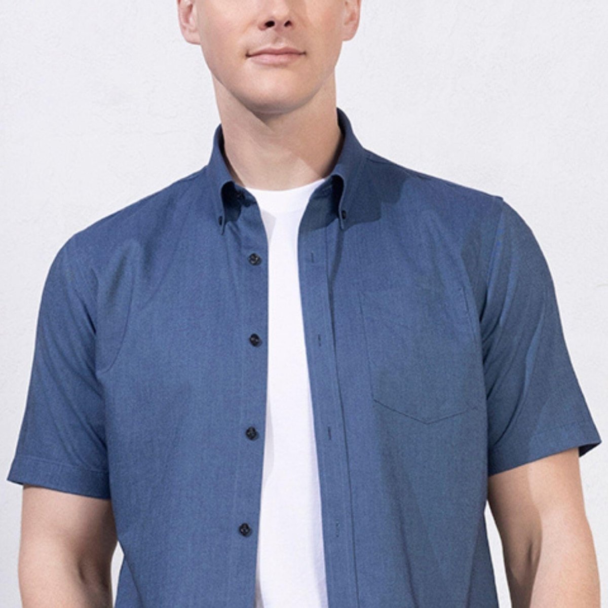 Men's Wrinkle - Free Short Sleeve Cotton Oxford Shirt - Giordano