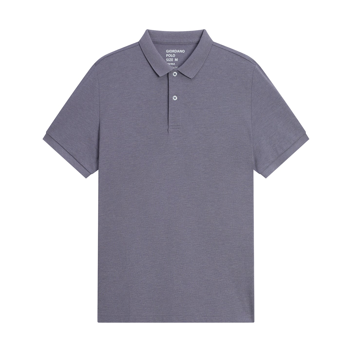 Giordano Men's Cotton Lycra Pique Slim Fit Polo-Purple