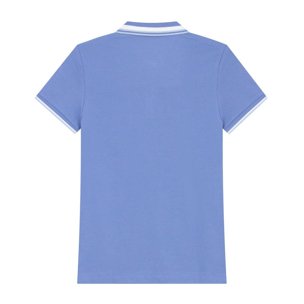 Women's Classic Cotton Pique Polo - Slim Fit, Embroidered Detail - Giordano