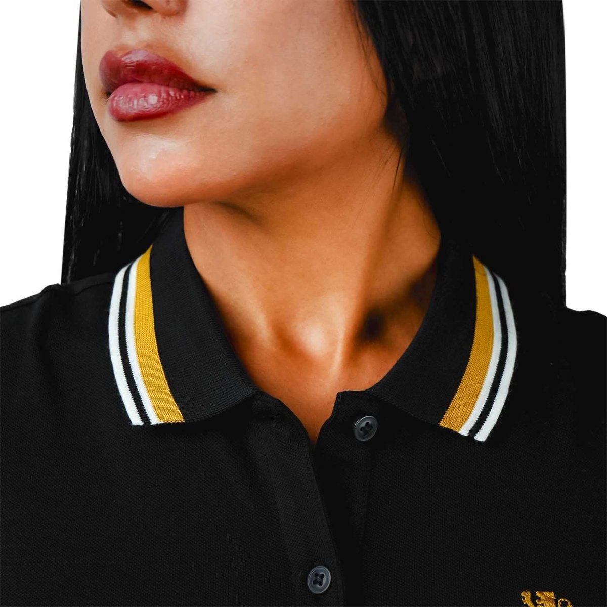 Women's Classic Cotton Pique Polo - Slim Fit, Embroidered Detail - Giordano