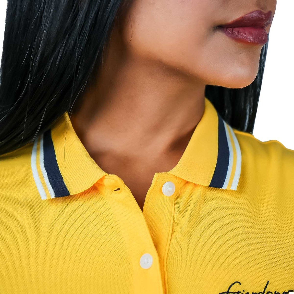 Women's Classic Cotton Pique Polo - Slim Fit, Embroidered Detail - Giordano