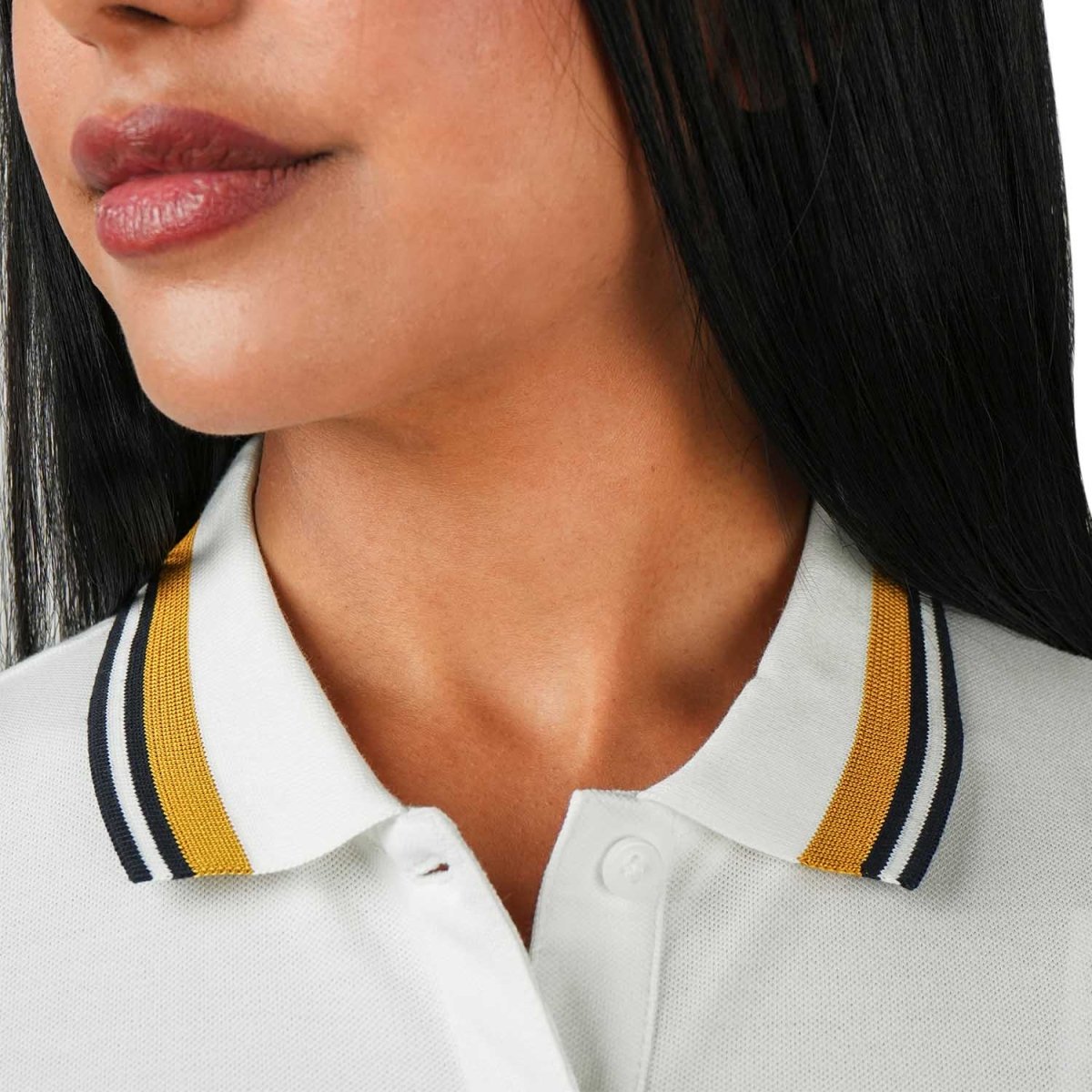 Women's Classic Cotton Pique Polo - Slim Fit, Embroidered Detail - Giordano