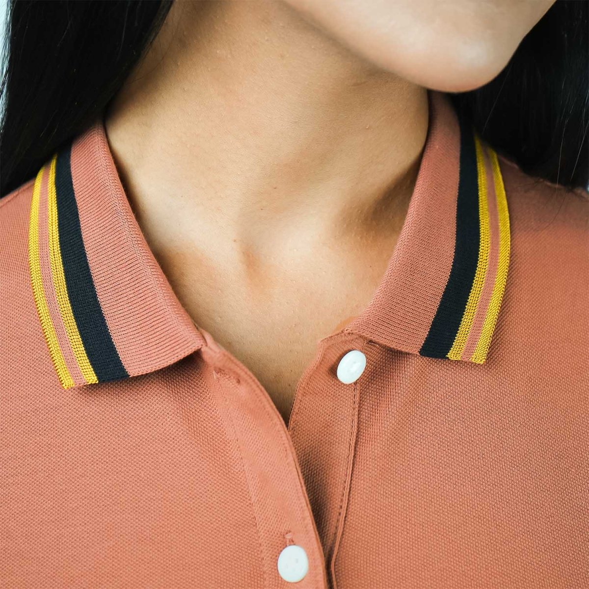 Women's Classic Cotton Pique Polo - Slim Fit, Embroidered Detail - Giordano