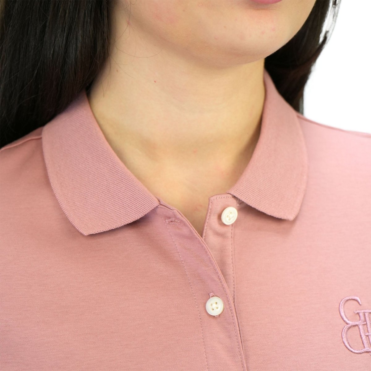 Women's Classic Slim Fit Embroidery Liquid Touch Solid Polo - Giordano