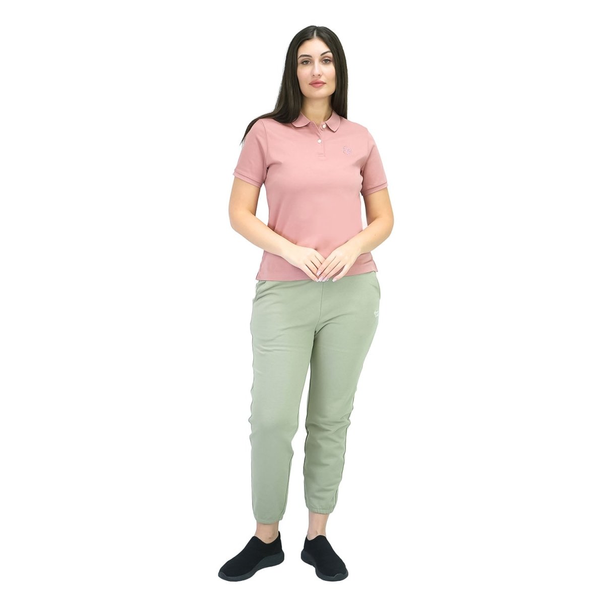 Women's Classic Slim Fit Embroidery Liquid Touch Solid Polo - Giordano